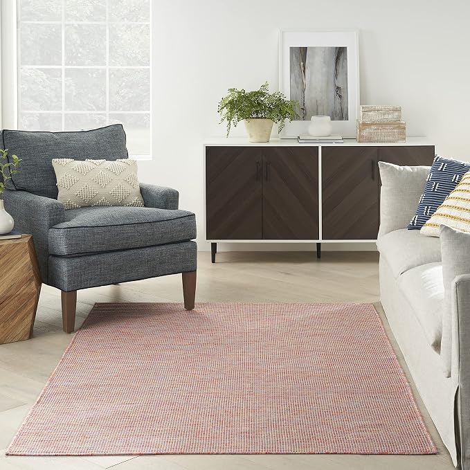 Nourison Home Positano Rainbow 8' x Round Area Rug - Easy Clean, Non Shedding, Bed Room, Living Room, Dining Room, Kitchen (8' x Round)