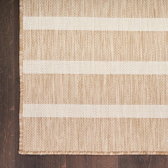 Nourison Home Positano Beige Ivory 2' x 6' Area Rug - Easy Clean, Non Shedding, Bed Room, Living Room, Dining Room, Kitchen (6' Runner)