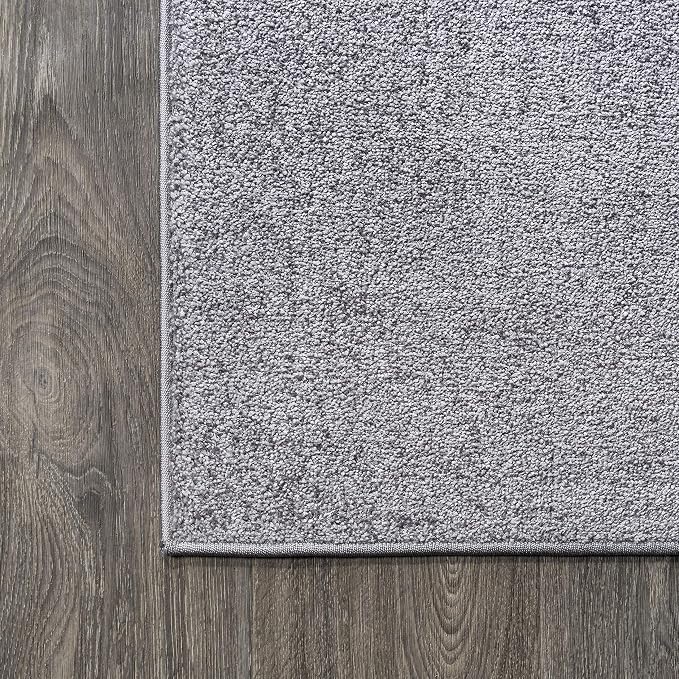 JONATHAN Y Haze Solid Low-Pile Gray Indoor Area Rug 4x6, Coastal,Bohemian,Minimalist,Classic, Easy-Cleaning for Living Room,Bedroom,Kitchen,Pet Friendly,Non-Shedding (SEU100A-4)
