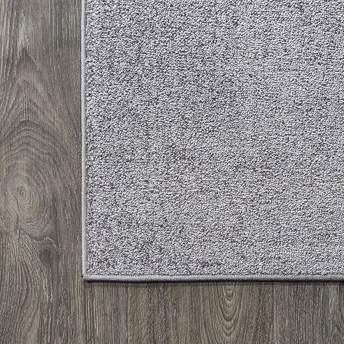JONATHAN Y Haze Solid Low-Pile Gray Indoor Area Rug 8x10, Coastal,Bohemian,Minimalist,Classic, Easy-Cleaning for Living Room,Bedroom,Kitchen,Pet Friendly,Non-Shedding (SEU100A-8)