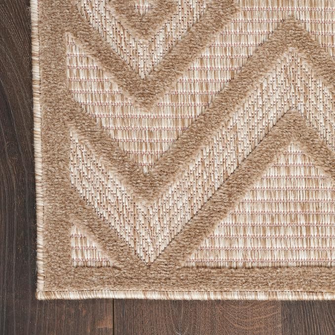 Nourison Home Versatile Natural Beige 6' x 9' Area Rug - Easy Clean, Non Shedding, Bed Room, Living Room, Dining Room, Kitchen (6' x 9')