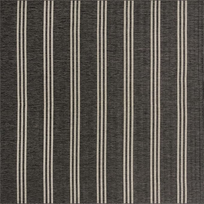 Unique Loom Jill Zarin Outdoor Collection Area Rug - Anguilla (13' Square, Charcoal/ Ivory)