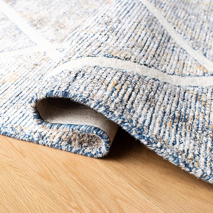 SAFAVIEH Amherst Collection Runner Rug - 2'3" x 11', Ivory & Light Grey, Trellis Design, Non-Shedding & Easy Care, Ideal for High Traffic Areas in Living Room, Bedroom (AMT414E)
