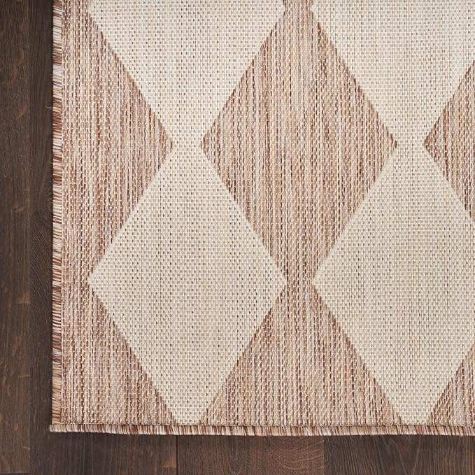 Nourison Home Positano Beige 9' x 12' Area Rug - Easy Clean, Non Shedding, Bed Room, Living Room, Dining Room, Kitchen (9' x 12')