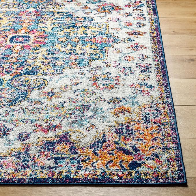 Livabliss Odelia Vintage Bohemian Runner Area Rug,2'7" x 7'3",Purple/Grey