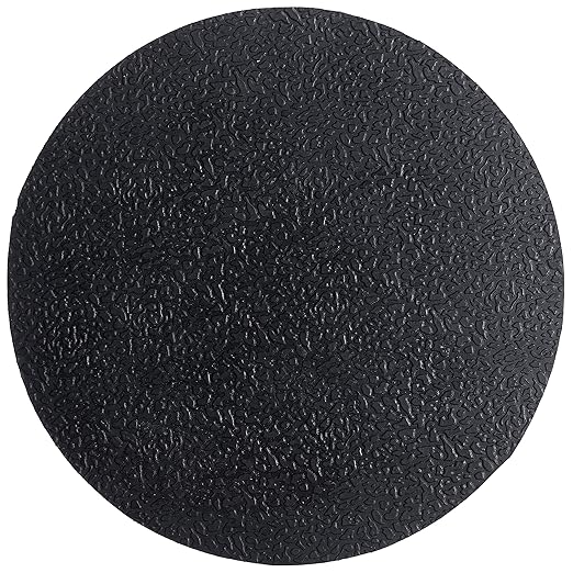 HF by LT Rubber Medallion Garden Stepping Stone, 11-3/4 inches, Black, Set of 3