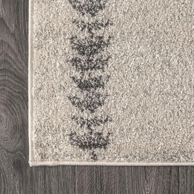 JONATHAN Y Zaina Moroccan Beni Souk Cream/Gray Runner Rug, 2x8, Contemporary, Modern, Easy-Cleaning for Living Room, Bedroom, Kitchen, Pet Friendly, Non-Shedding (MOH203B-28)
