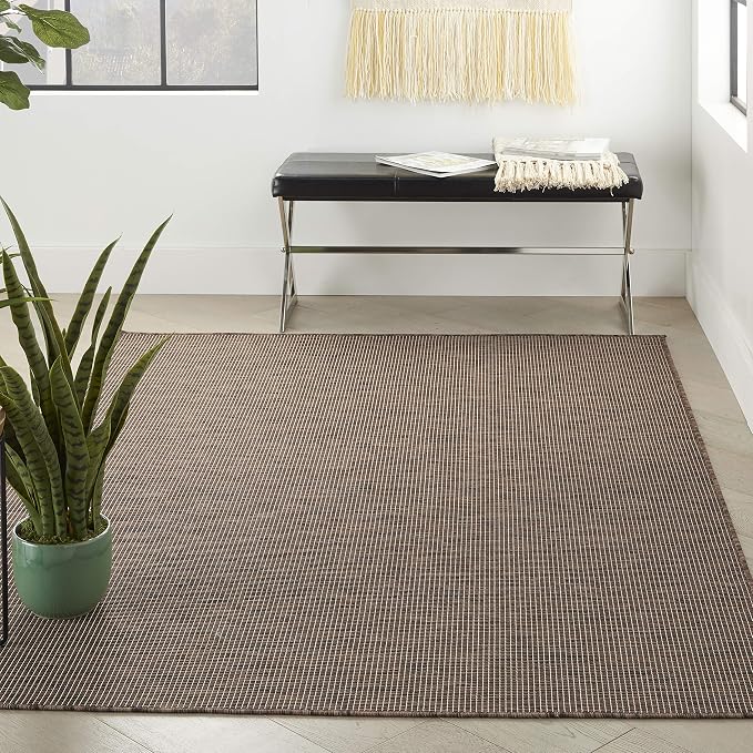 Nourison Home Positano Natural 4' x 6' Area Rug - Easy Clean, Non Shedding, Bed Room, Living Room, Dining Room, Kitchen (4' x 6')