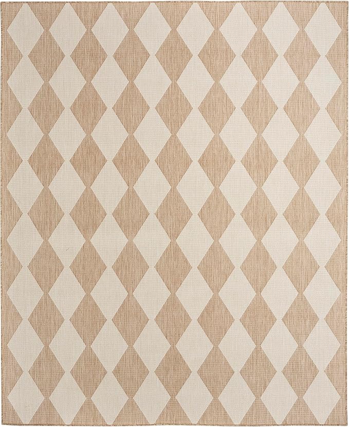 Nourison Home Positano Jute 7' x 10' Area Rug - Easy Clean, Non Shedding, Bed Room, Living Room, Dining Room, Kitchen (7' x 10')
