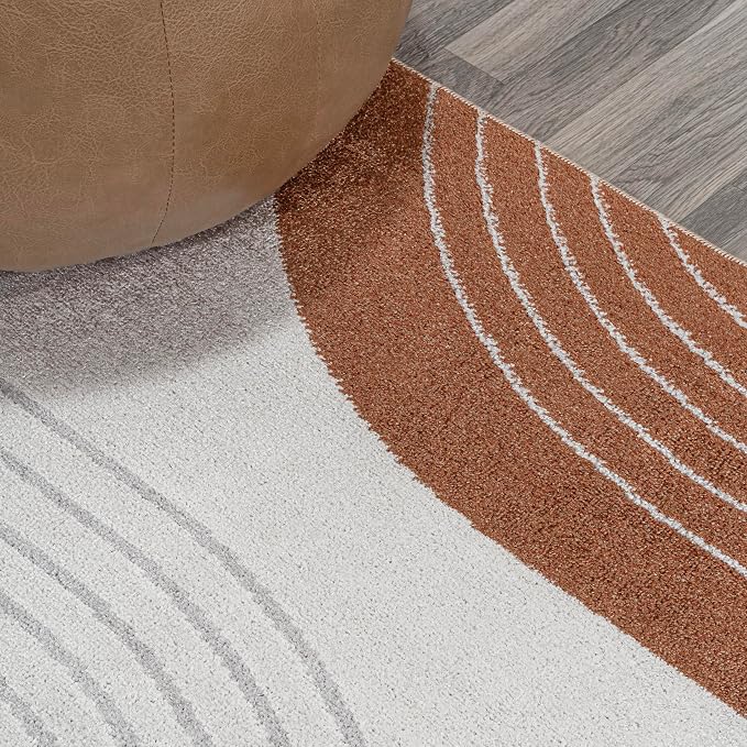 JONATHAN Y Machine Washable Multi Indoor Area Rug 3X5 ft, Arches Contemporary Minimalist for Living Room, Bedroom, Kitchen, Office, Easy-Cleaning, High Traffic, Pet-Friendly, Non-Shedding (WSH312A-3)