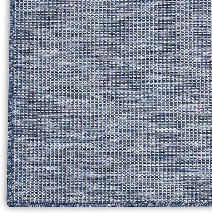 Nourison Home Positano Navy Blue 8' x Round Area Rug - Easy Clean, Non Shedding, Bed Room, Living Room, Dining Room, Kitchen (8' x Round)