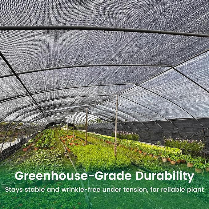 40% 30 X 50 FT Black Shade Cloth, Outdoor Woven Sun Shade with Grommets, Durable Breathable Netting Shading Antifreezing for Patio, Garden, DIY Home, Plants Cover, Greenhouse, Dog Kennel