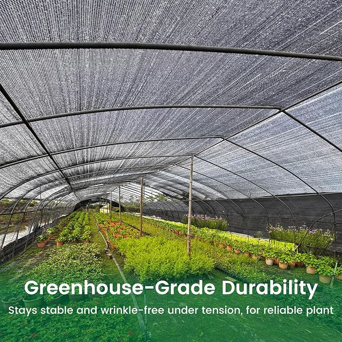 40% 20 X 30 FT Black Shade Cloth, Outdoor Woven Sun Shade with Grommets, Durable Breathable Netting Shading Antifreezing for Patio, Garden, DIY Home, Plants Cover, Greenhouse, Dog Kennel