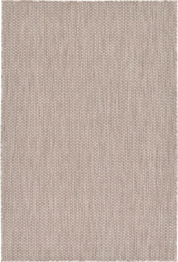 Unique Loom Collection Casual Transitional Solid Heathered Indoor/Outdoor Flatweave Area Rug (4' 1" x 6' 1" Rectangle, Beige/Ivory)