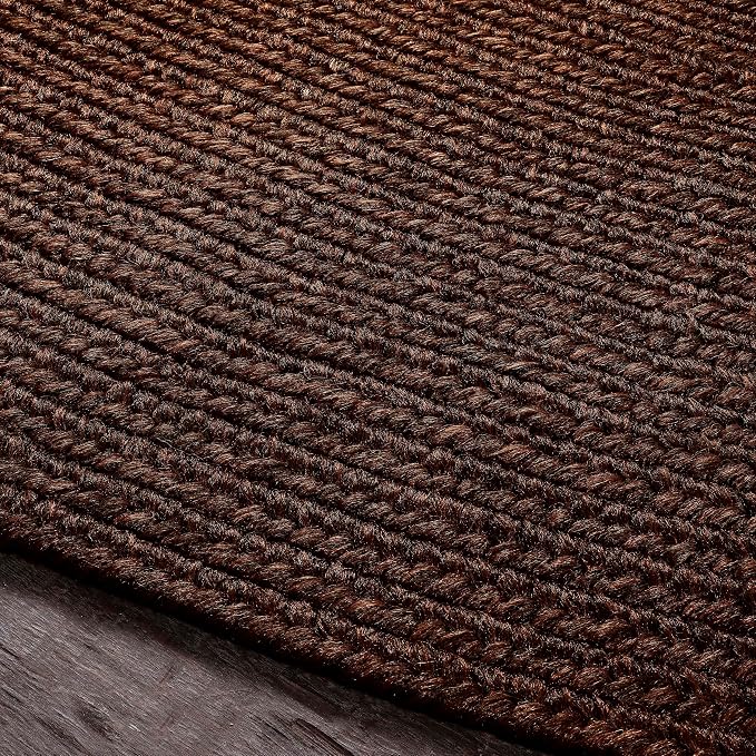 Superior Indoor/Outdoor Area Rug, Reversible Braided Floor Decor for Living Room, Kitchen, Patio, Front Porch, Modern Boho Farmhouse Rugs, Hardwood, Bedroom Accessories, 4' x 6', Cocoa