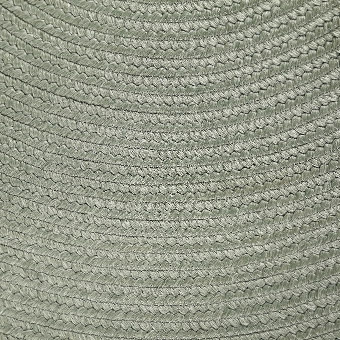 Superior Indoor/Outdoor Area Rug, Reversible Braided Floor Decor for Living Room, Kitchen, Patio, Front Porch, Modern Boho Farmhouse Rugs, Hardwood, Bedroom Accessories, 4' x 6', Fog Green
