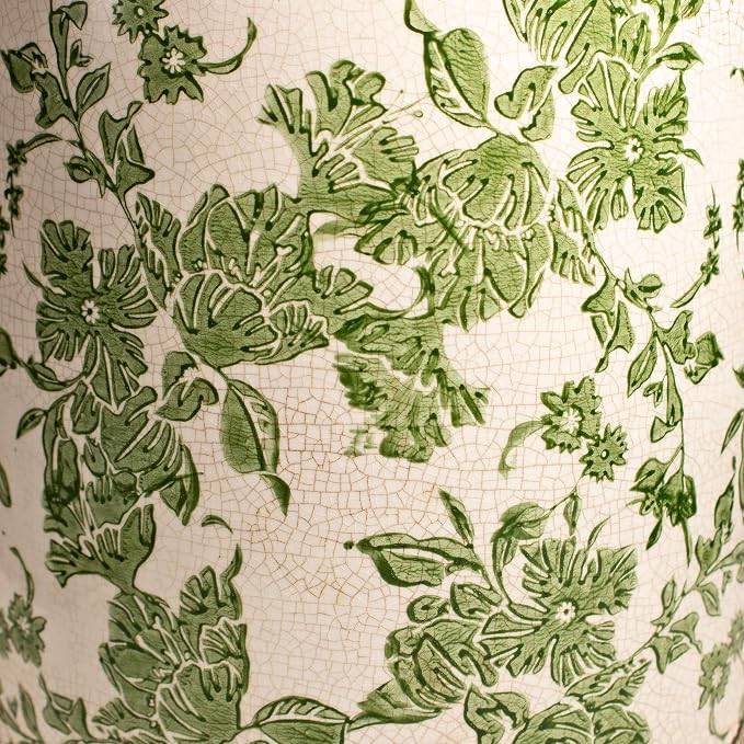 7.7" Large Green Plant Pots, Flower Pots Without Drainage, French Country Farmhouse Pots for Plants, Tree Pot for Olive & Money Tree, Garden & Home Decor, Gifts for Women, Indoor/Outdoor Planters