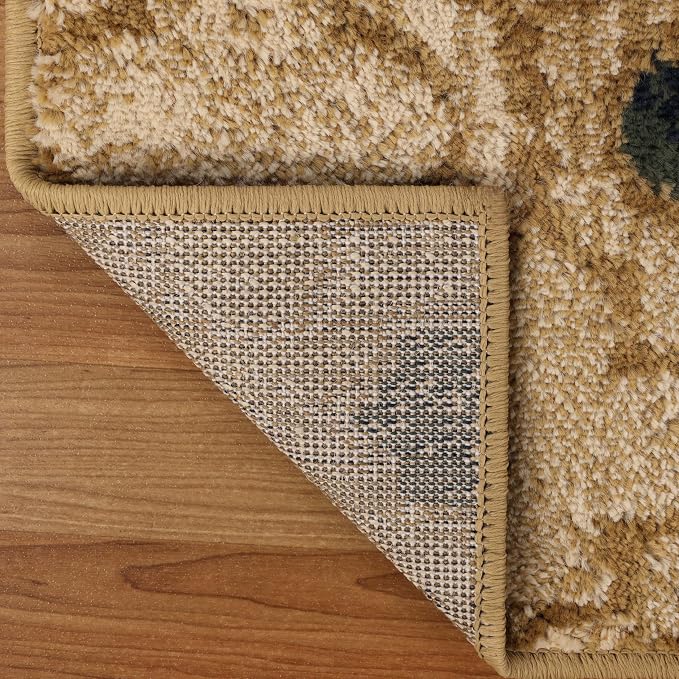 SUPERIOR Modern Indoor Area Rug, Non Slip Rug, 8'x10', Cream | Geometric Design Floor Décor, Easy Care High Traffic Areas Living Dining Room, Bedroom, Office, Entryway, Viking Collection