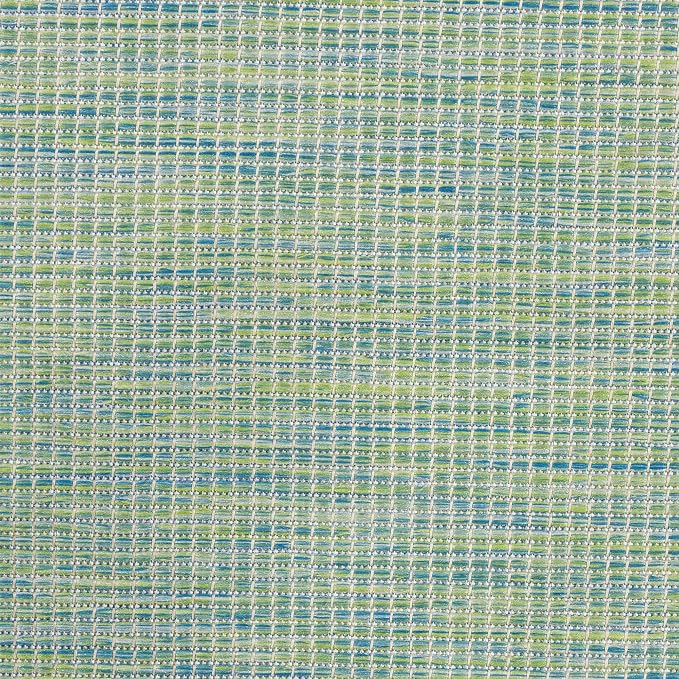 Nourison Home Positano Blue Green 8' x Round Area Rug - Easy Clean, Non Shedding, Bed Room, Living Room, Dining Room, Kitchen (8' x Round)