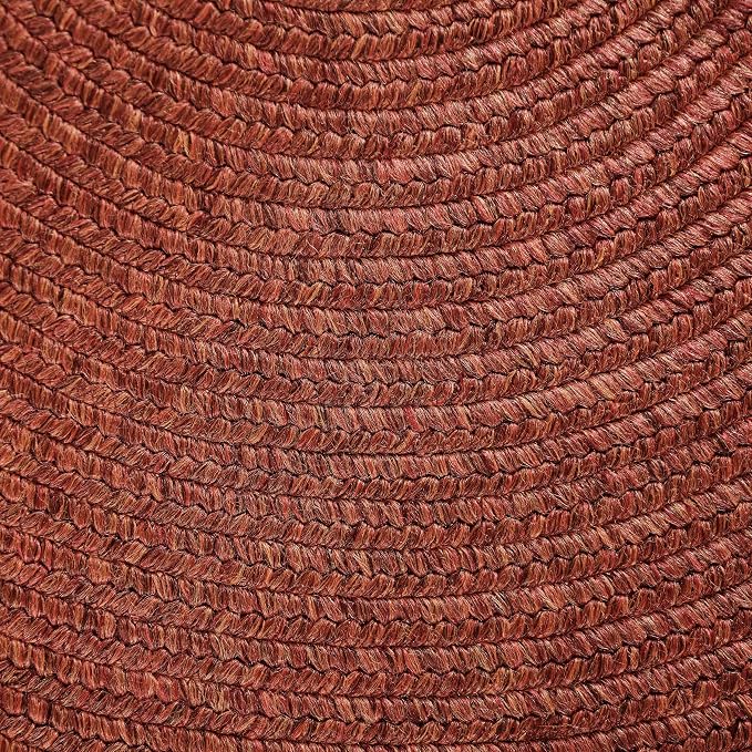 Superior Jute Oval Indoor Area Rug, Brick, 4' x 6' Oval