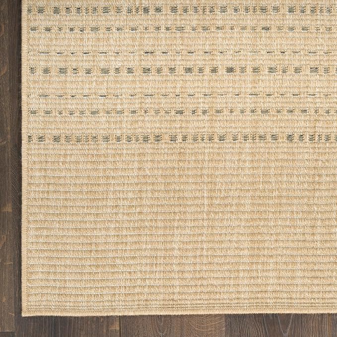Nourison Home Tulum Taupe 10' x 14' Area Rug - Easy Clean, Non Shedding, Bed Room, Living Room, Dining Room, Kitchen (10' x 14')