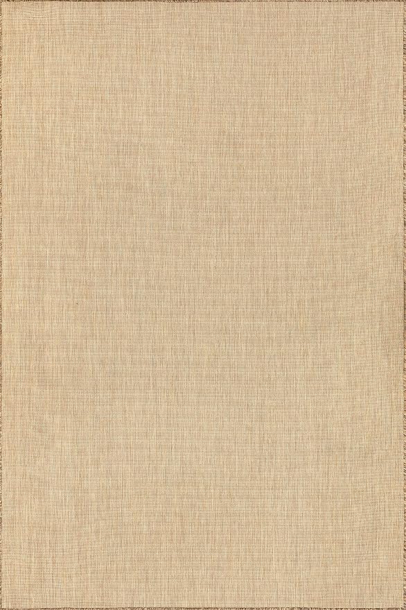 Nuloom Outdoor Performance Collection Nakia Brown/Ivory, 13' x 15', Soft and Cozy, High Traffic, Stain Resistant, Easy Clean, Durable Area Rug for Indoor/Outdoor Patio, Deck, Porch, Garden, Courtyard