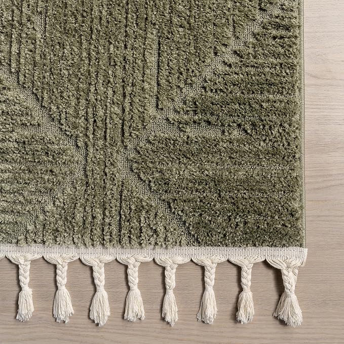 nuLOOM Kerry Green Trellis Power Loomed Area Rug, 8' x 10' | Nuloom Kerry Trellis 8' x 10' Area Rug for Living Room Bedroom Dining Room, Green