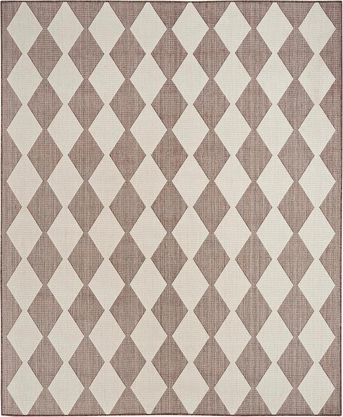 Nourison Home Positano Natural 7' x 10' Area Rug - Easy Clean, Non Shedding, Bed Room, Living Room, Dining Room, Kitchen (7' x 10')
