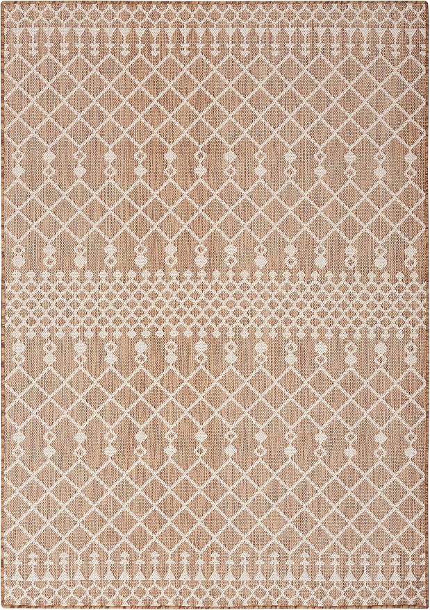 Nourison Home Positano Jute 5' x 7' Area Rug - Easy Clean, Non Shedding, Bed Room, Living Room, Dining Room, Kitchen (5' x 7')