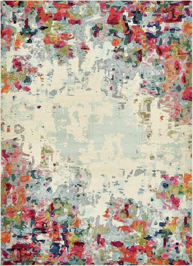 Unique Loom Chromatic Collection Area Rug - Joyous (9' x 12' 2" Rectangle Multi/Blue)