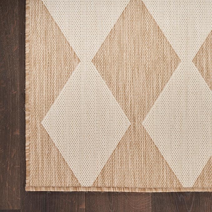 Nourison Home Positano Jute 7' x 10' Area Rug - Easy Clean, Non Shedding, Bed Room, Living Room, Dining Room, Kitchen (7' x 10')