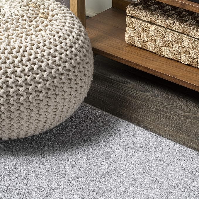 JONATHAN Y Haze Solid Low-Pile Light Gray Runner Rug 2x16, Coastal,Bohemian,Minimalist,Classic, Easy-Cleaning for Living Room,Bedroom,Kitchen,Pet Friendly,Non-Shedding (SEU100K-216)