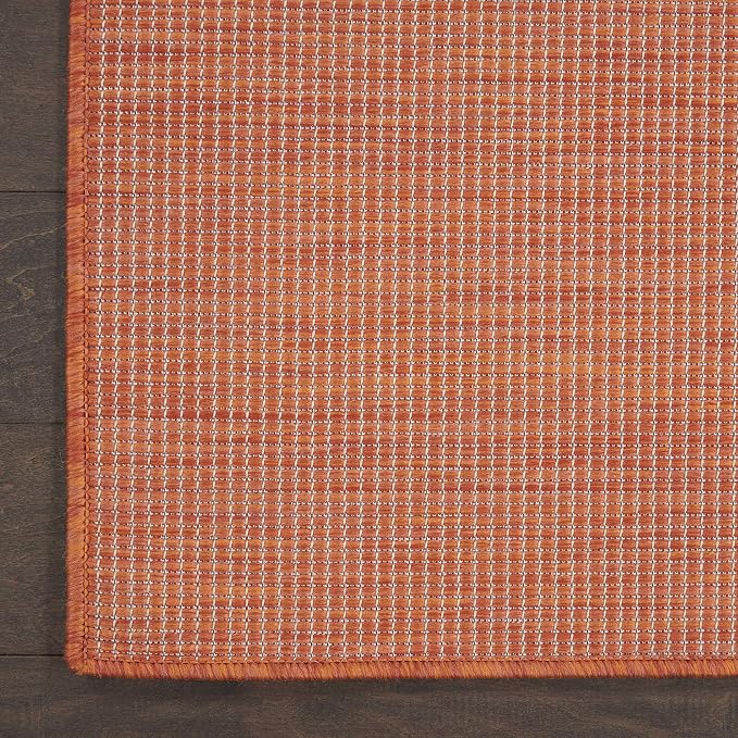 Nourison Home Positano Terracotta 10' x 14' Area Rug - Easy Clean, Non Shedding, Bed Room, Living Room, Dining Room, Kitchen (10' x 14')