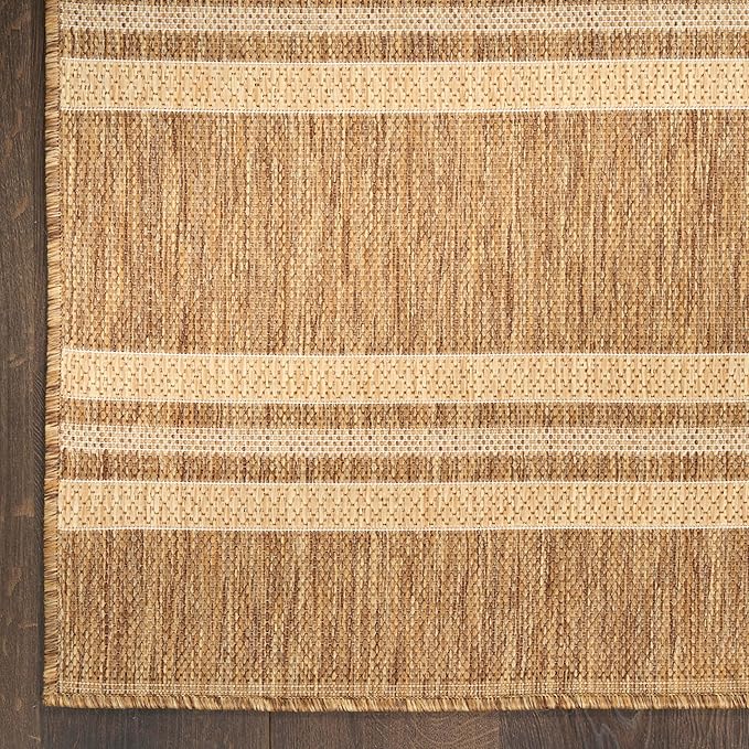 Nourison Home Horizon Indoor/Outdoor Natural 8' x 10' Area Rug - Easy Clean, Non Shedding, Bed Room, Living Room, Dining Room, Kitchen (8' x 10')