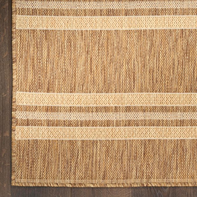 Nourison Home Horizon Indoor/Outdoor Natural 4' x 6' Area Rug - Easy Clean, Non Shedding, Bed Room, Living Room, Dining Room, Kitchen (4' x 6')