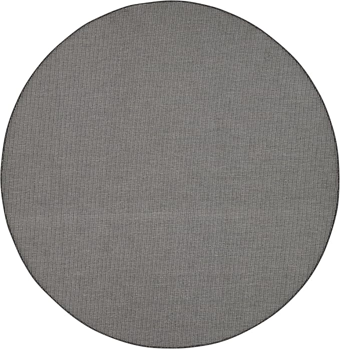 Nourison Home Positano Charcoal 8' x Round Area Rug - Easy Clean, Non Shedding, Bed Room, Living Room, Dining Room, Kitchen (8' x Round)