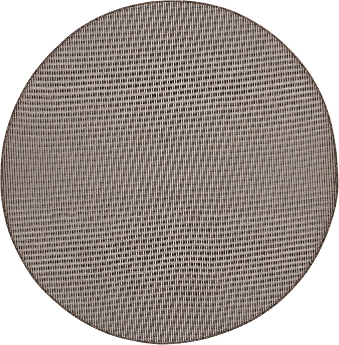 Nourison Home Positano Natural 8' x Round Area Rug - Easy Clean, Non Shedding, Bed Room, Living Room, Dining Room, Kitchen (8' x Round)