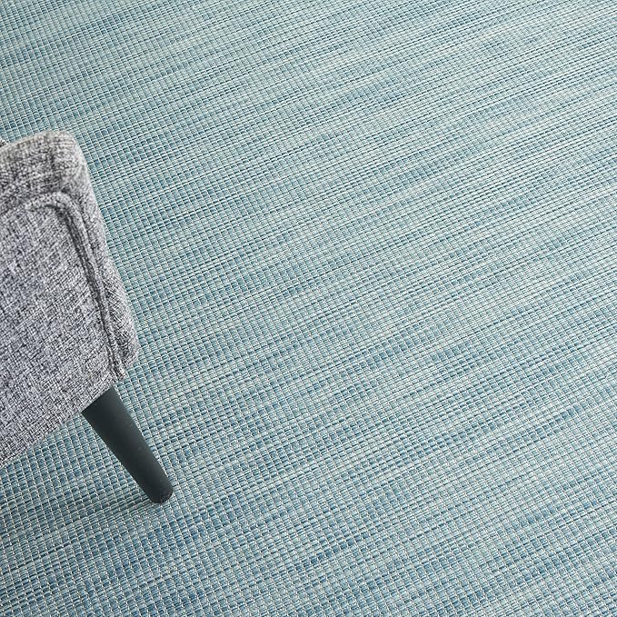 Nourison Home Positano Aqua 2'2" x 10' Area Rug - Easy Clean, Non Shedding, Bed Room, Living Room, Dining Room, Kitchen (10' Runner)