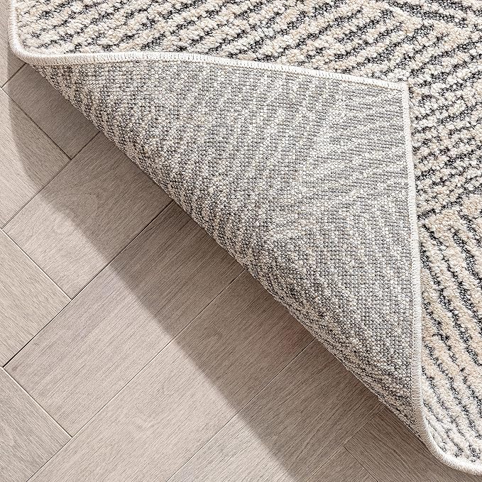 Well Woven Ezio Beige Tribal Geometric Distressed High-Lo Pile Area Rug 8x10 (7'10" x 10'6")