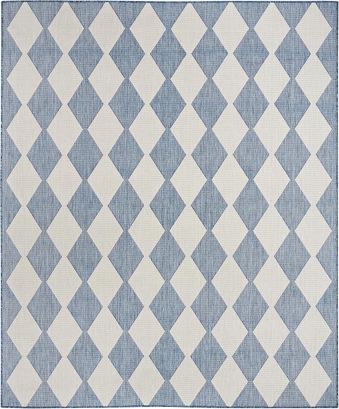 Nourison Home Positano Navy Blue 5' x 7' Area Rug - Easy Clean, Non Shedding, Bed Room, Living Room, Dining Room, Kitchen (5' x 7')