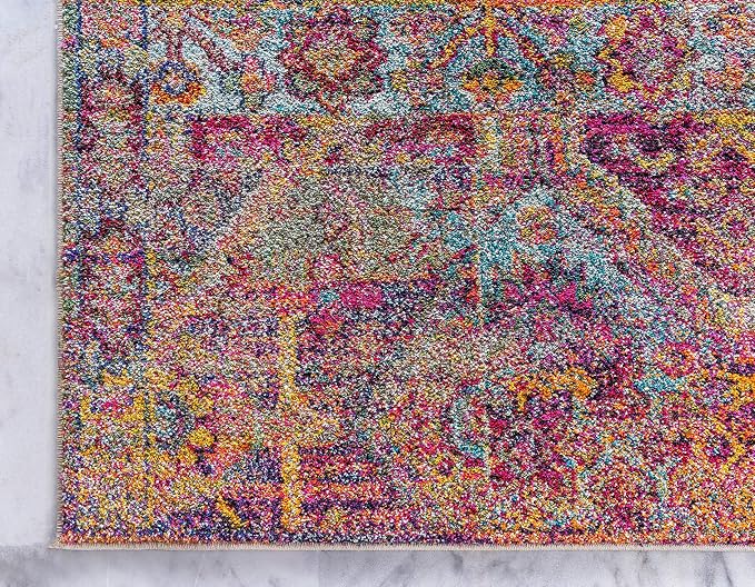 Unique Loom Monterey Collection Area Rug - Aztec (2' x 3' 1" Rectangle Multi/Blue)