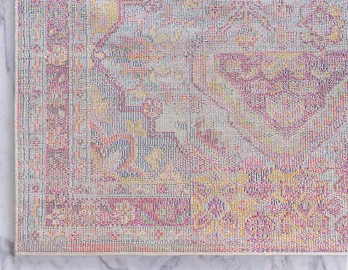 Unique Loom Monterey Collection Area Rug - Aztec (2' 7" x 10' Runner Multi/Blue)