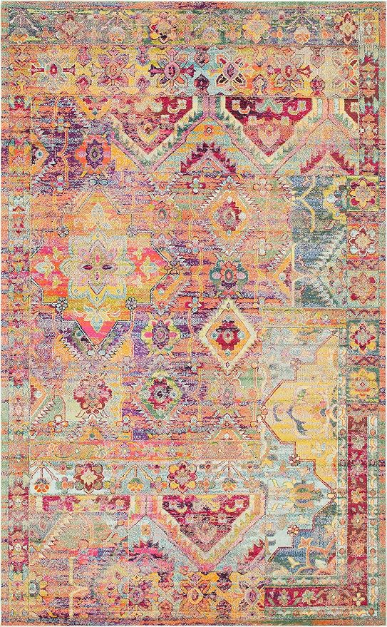 Unique Loom Monterey Collection Area Rug - Aztec (10' 6" x 16' 5" Rectangle Multi/Blue)