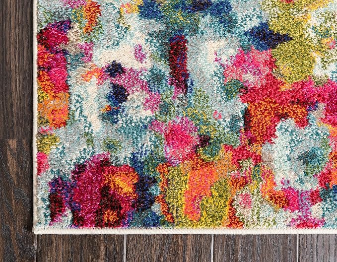 Unique Loom Chromatic Collection Area Rug - Joyous (4' 1" x 6' 1" Rectangle Multi/Blue)