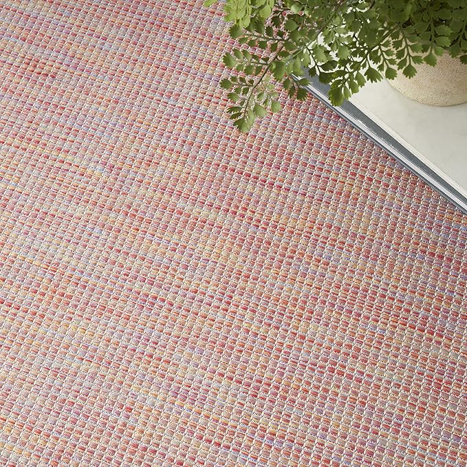 Nourison Home Positano Rainbow 6' x 9' Area Rug - Easy Clean, Non Shedding, Bed Room, Living Room, Dining Room, Kitchen (6' x 9')