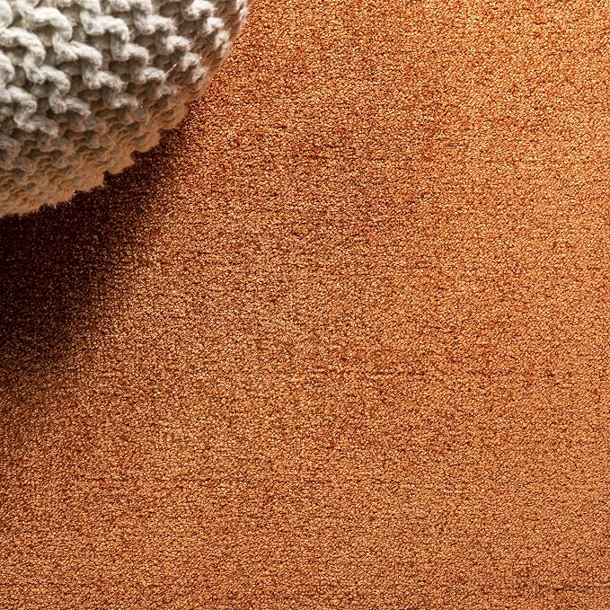 JONATHAN Y Haze Solid Low-Pile Orange Indoor Area Rug 3x5, Coastal,Bohemian,Minimalist,Classic, Easy-Cleaning for Living Room,Bedroom,Kitchen,Pet Friendly,Non-Shedding (SEU100M-3)