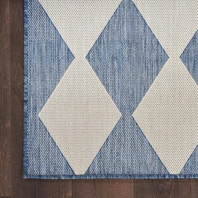 Nourison Home Positano Navy Blue 5' x 7' Area Rug - Easy Clean, Non Shedding, Bed Room, Living Room, Dining Room, Kitchen (5' x 7')