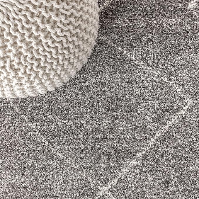 JONATHAN Y Zaina Moroccan Beni Souk Gray/Cream Indoor Area Rug, 4x6, Contemporary, Modern, Easy-Cleaning for Living Room, Bedroom, Kitchen, Pet Friendly, Non-Shedding (MOH203C-4)