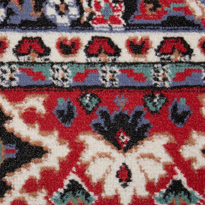 Home Dynamix Premium Sakarya Traditional Medallion Runner Area Rug, Red/Black, 1'9"x7'2"